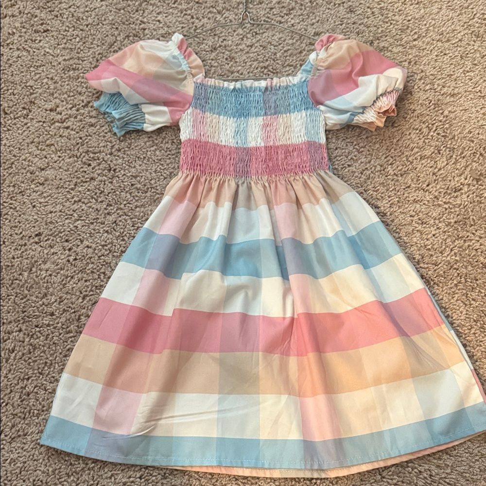 Colorful Striped Kids Dress